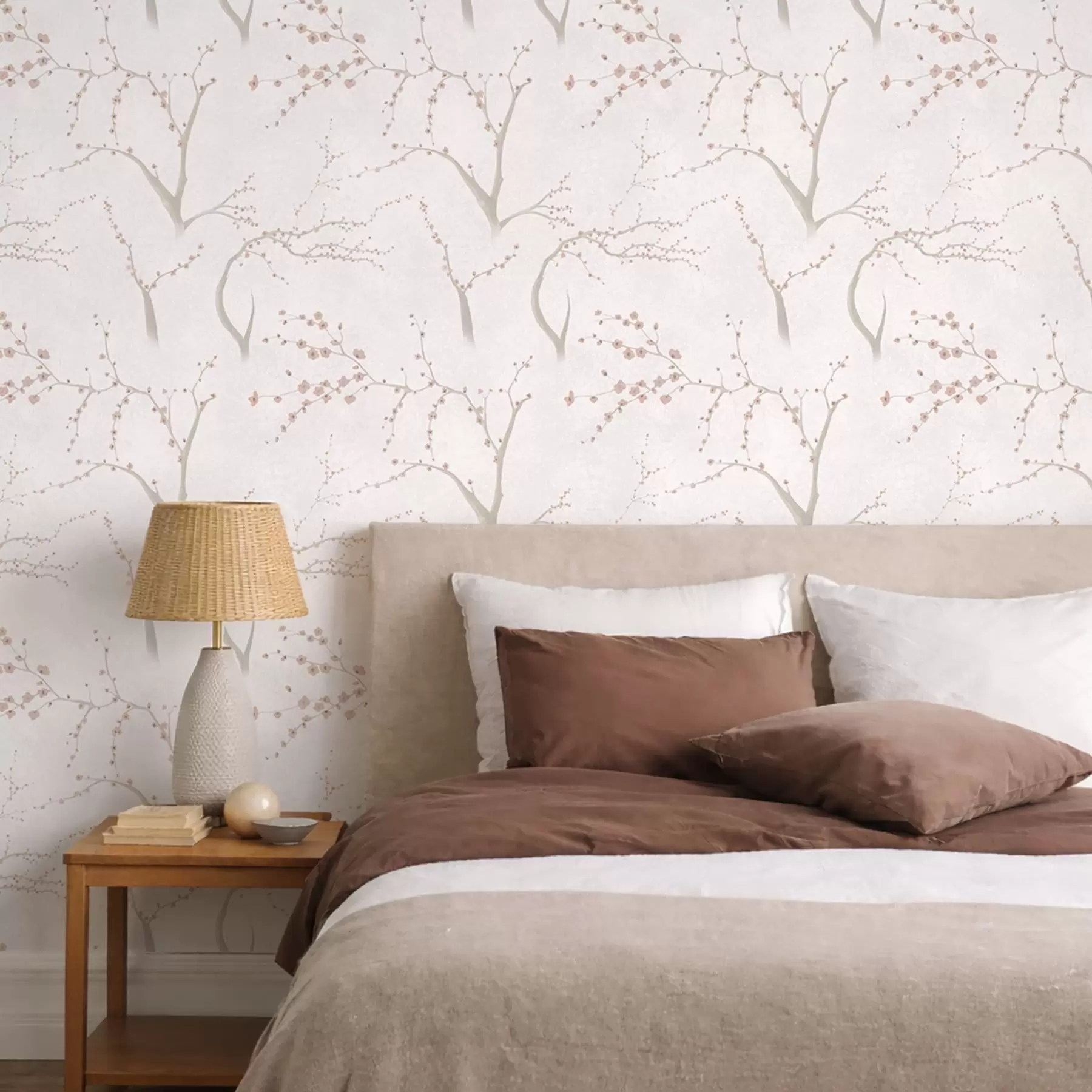 Wall Mural Photo Wallpaper Light branches with pink blossoms a01111v1