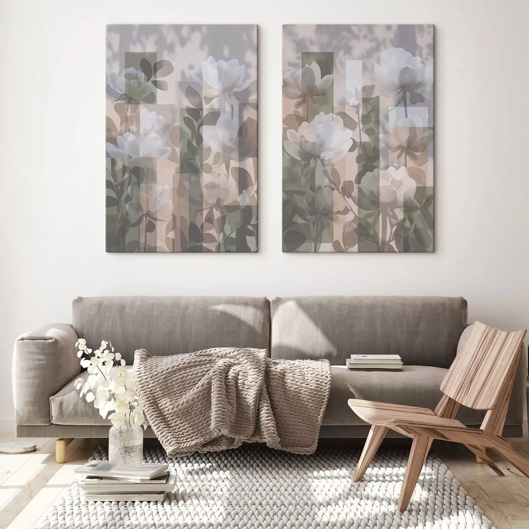 wall murals Abstraction with flowers m01268