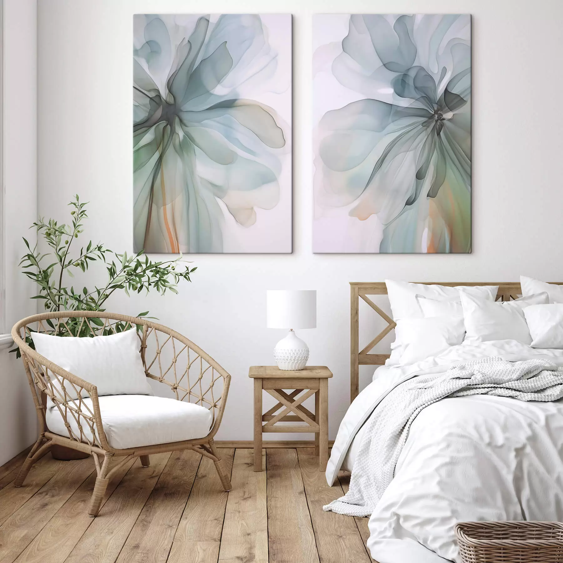 murales Flor abstracta delicada m01273