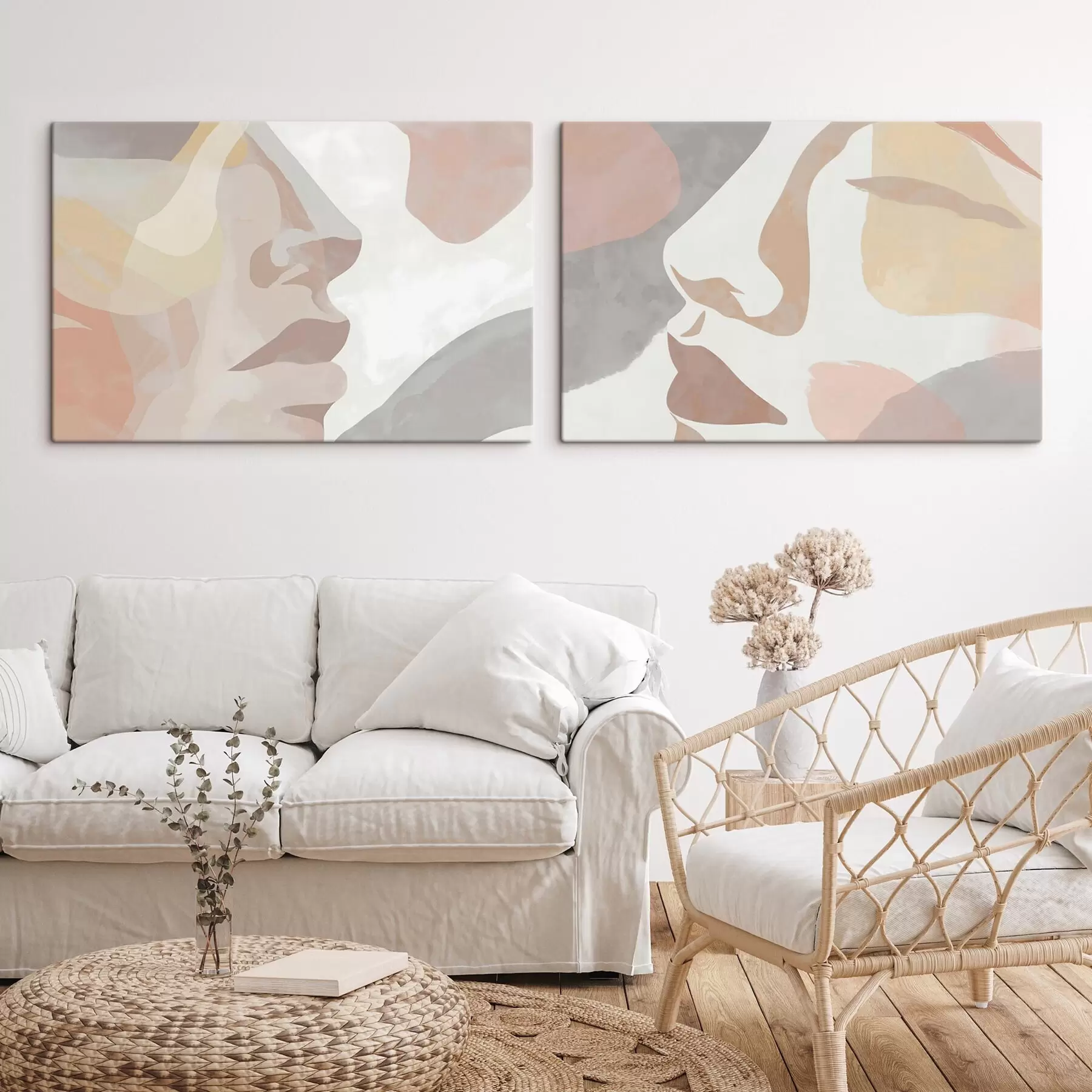 wall murals Abstract minimalist faces m01275