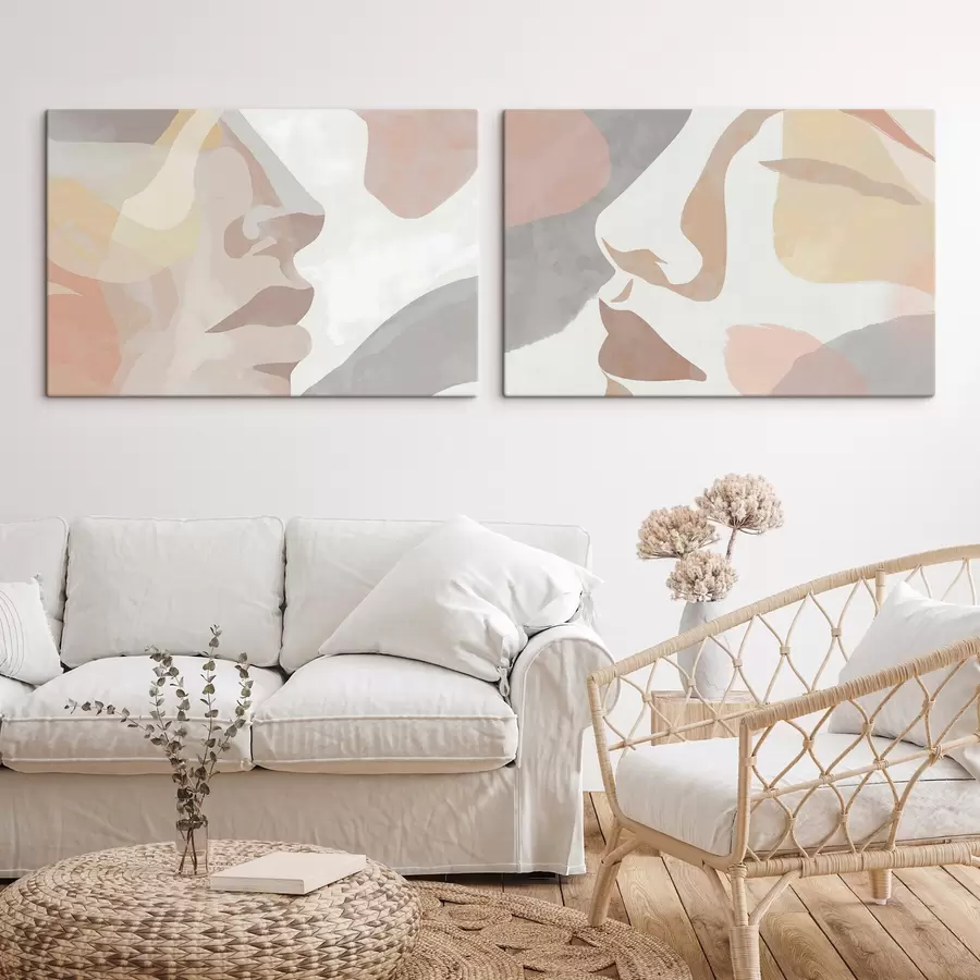 murales Rostros abstractos minimalistas m01275