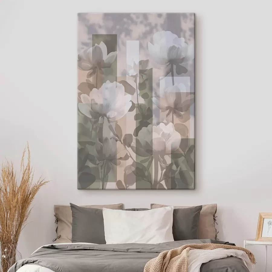 murales Abstracción con flores s47661