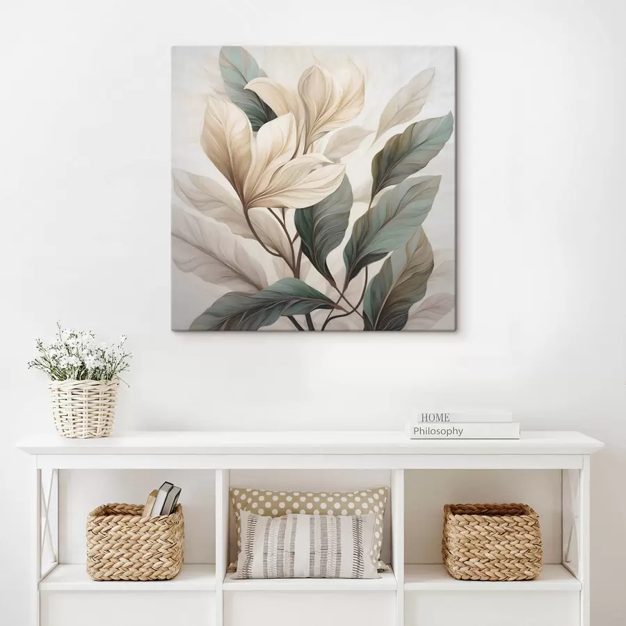 murales Flores con hojas s47668