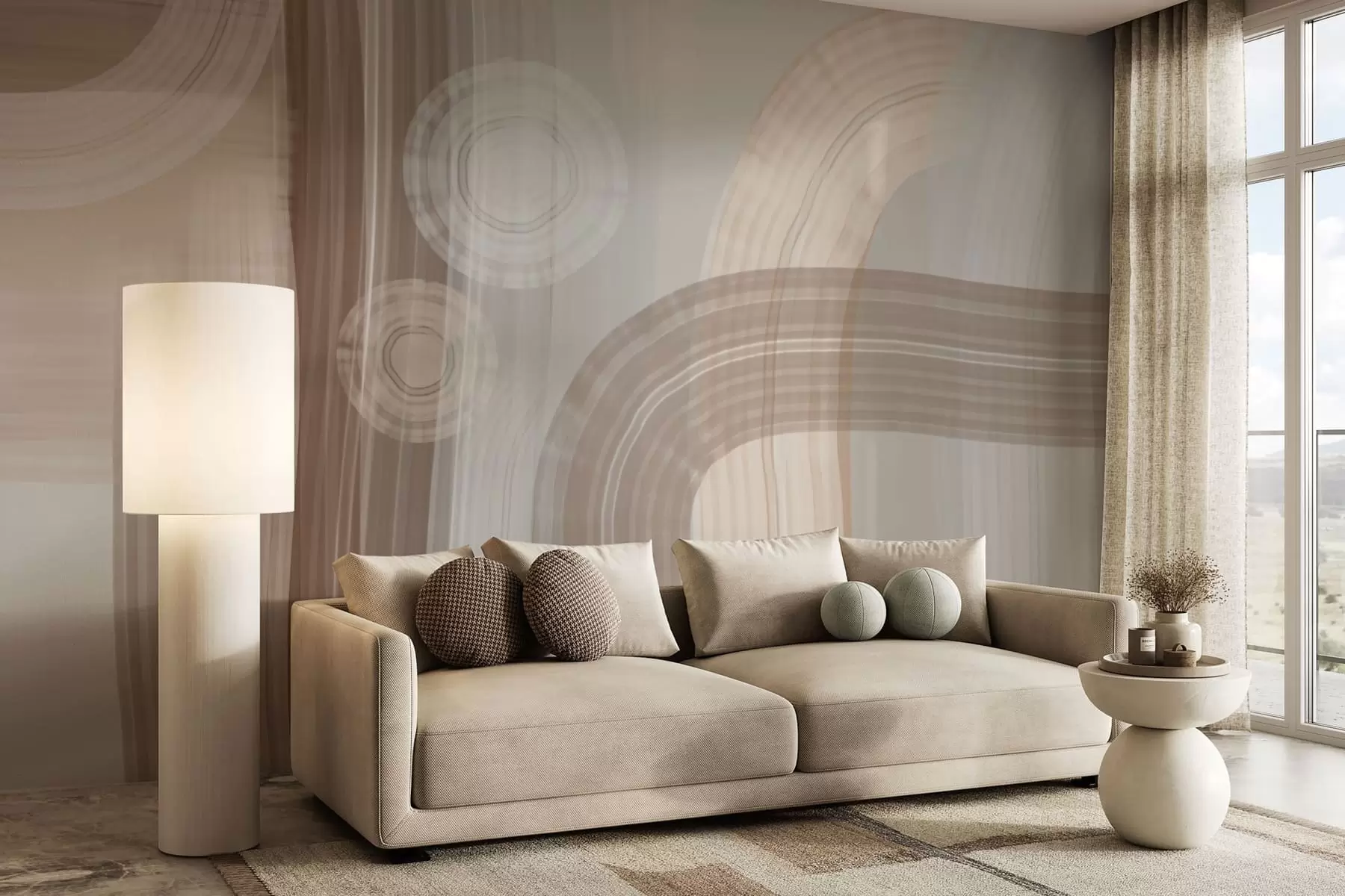 Wall Mural Photo Wallpaper modern abstraction broad brush strokes w04876