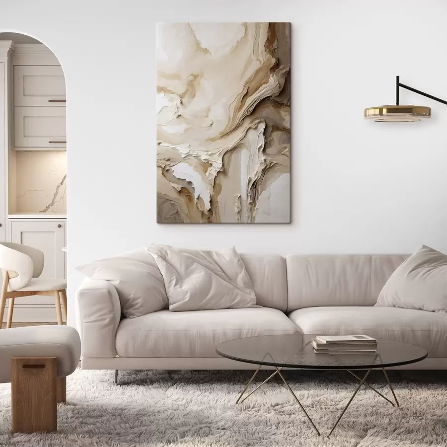 wall murals Abstract layered beige texture s47269
