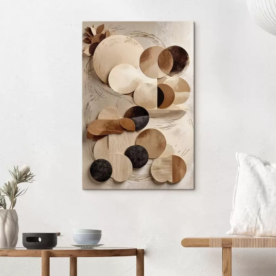 wall murals Composition of round shapes in warm tones s47751