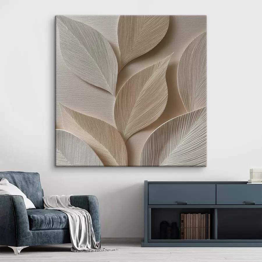 wall murals Abstract with leaves s47794