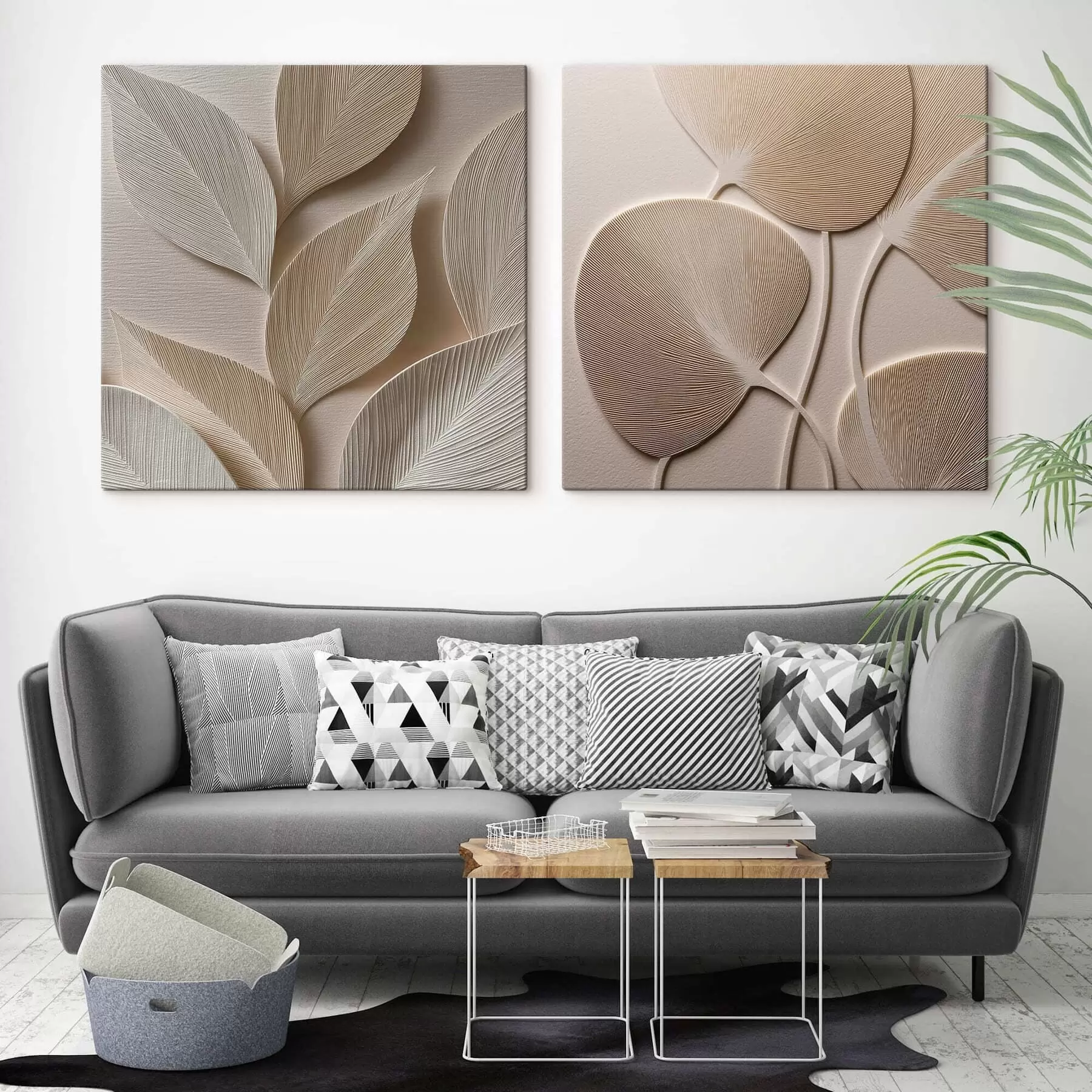 wall murals Abstract with leaves m01309