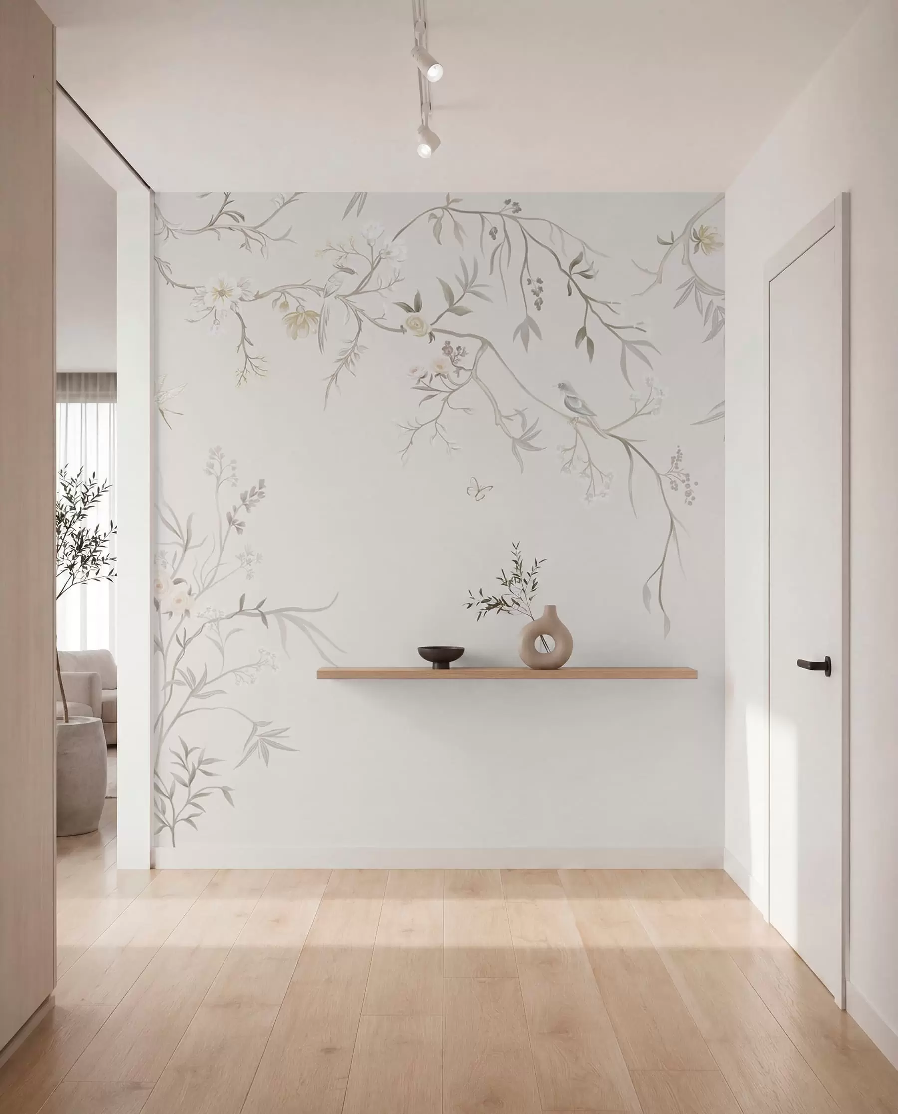 wall murals Birds on Delicate Boughs w05127