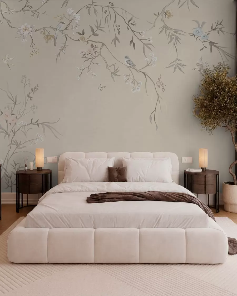 wall murals Boughs and Birds on Sand w05127v2