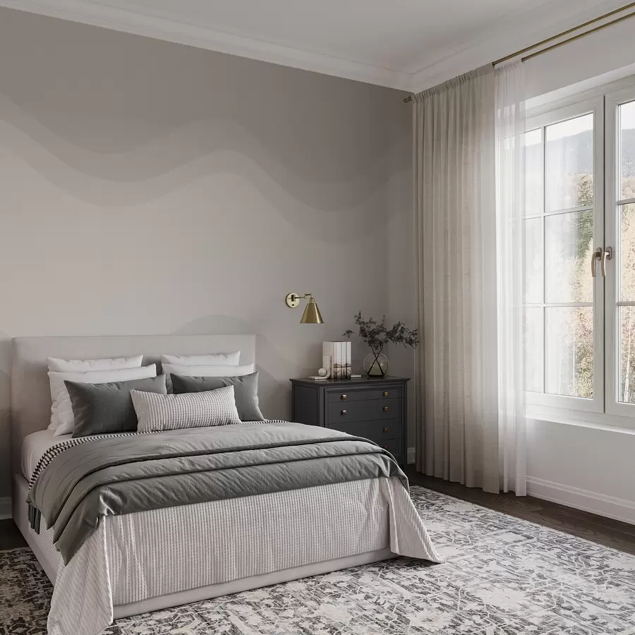 murais de parede Ondas abstratas em paleta neutra de bege w05132v3