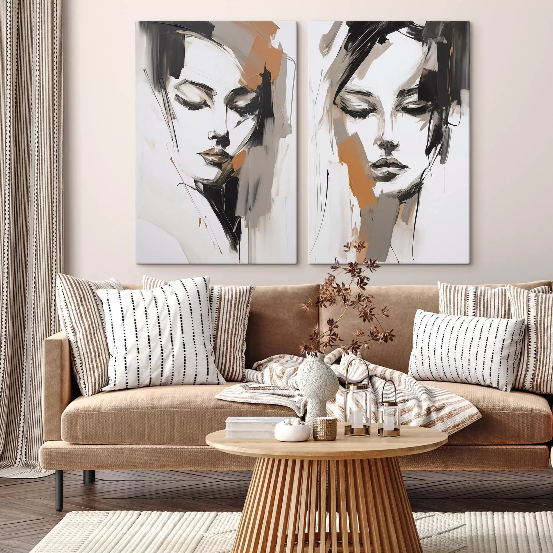 murales Retrato abstracto de una niña m30004