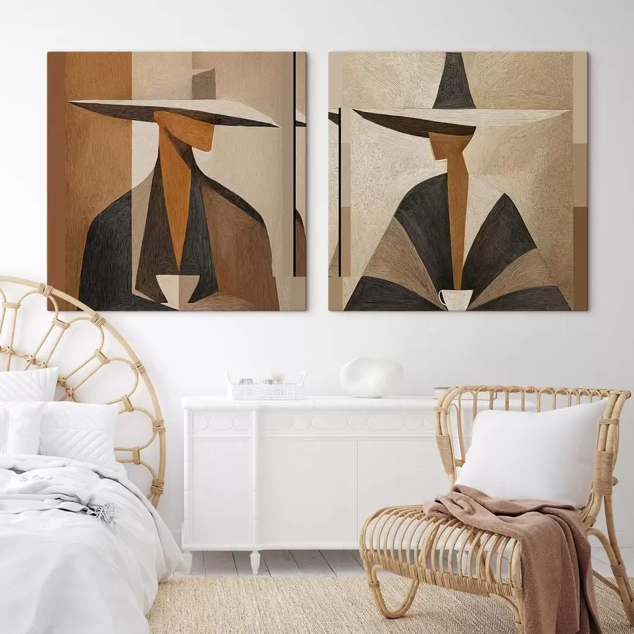 wall murals Abstract Figure with Hat m30018