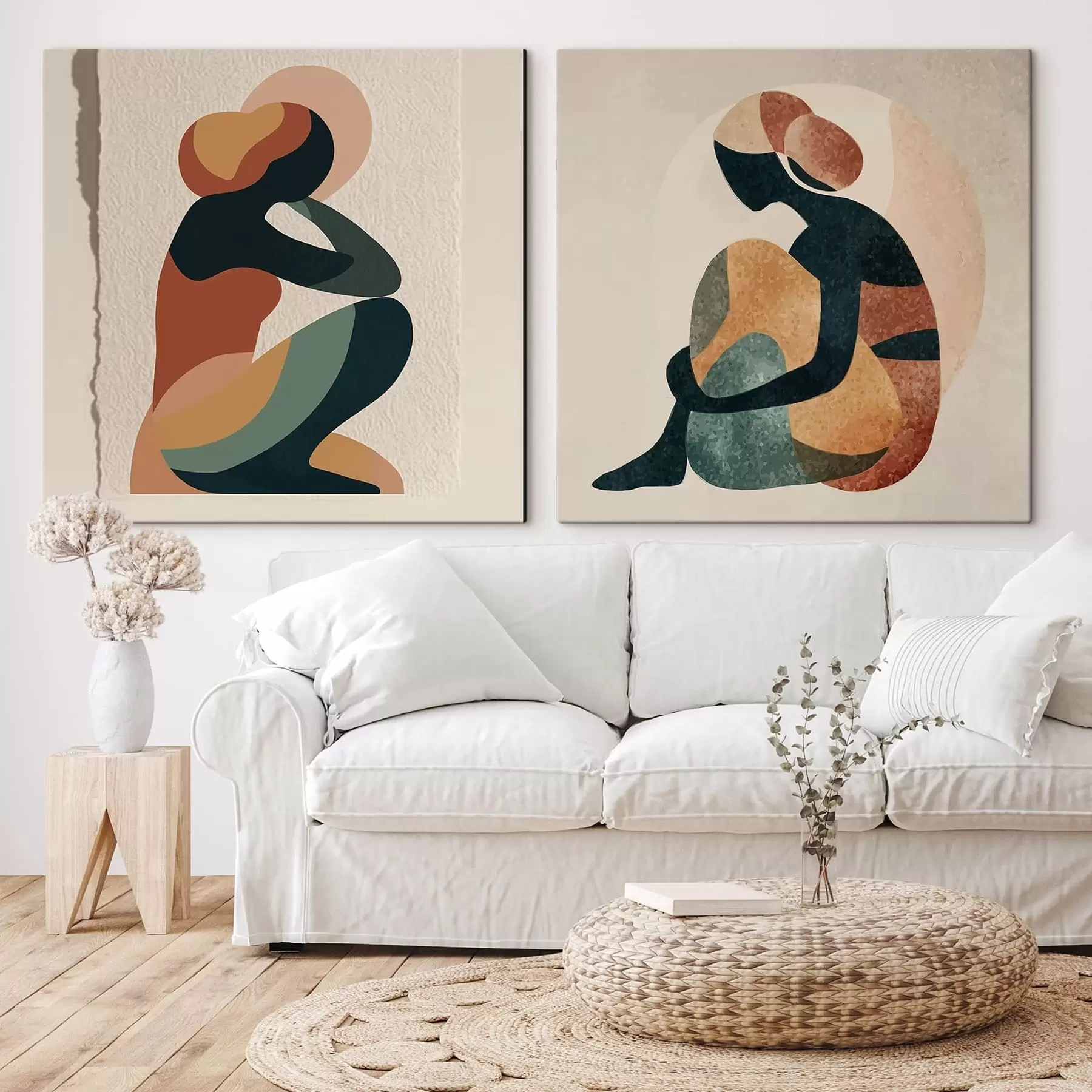 murales Figura sentada abstracta m30019