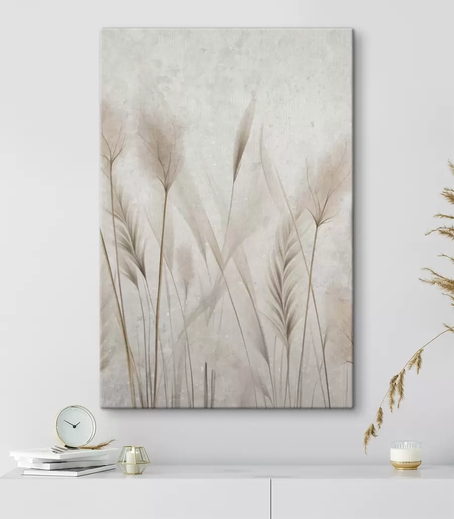 wall murals Delicate grass on an aged background s47853