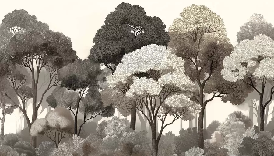 wall murals Deciduous forest w05198