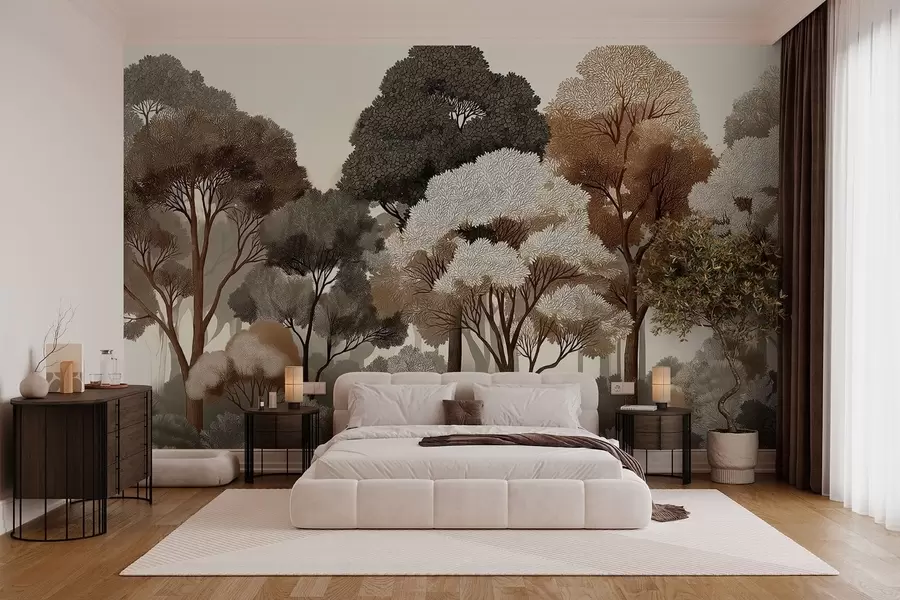 peintures murales Forêt de feuillus w05198v1