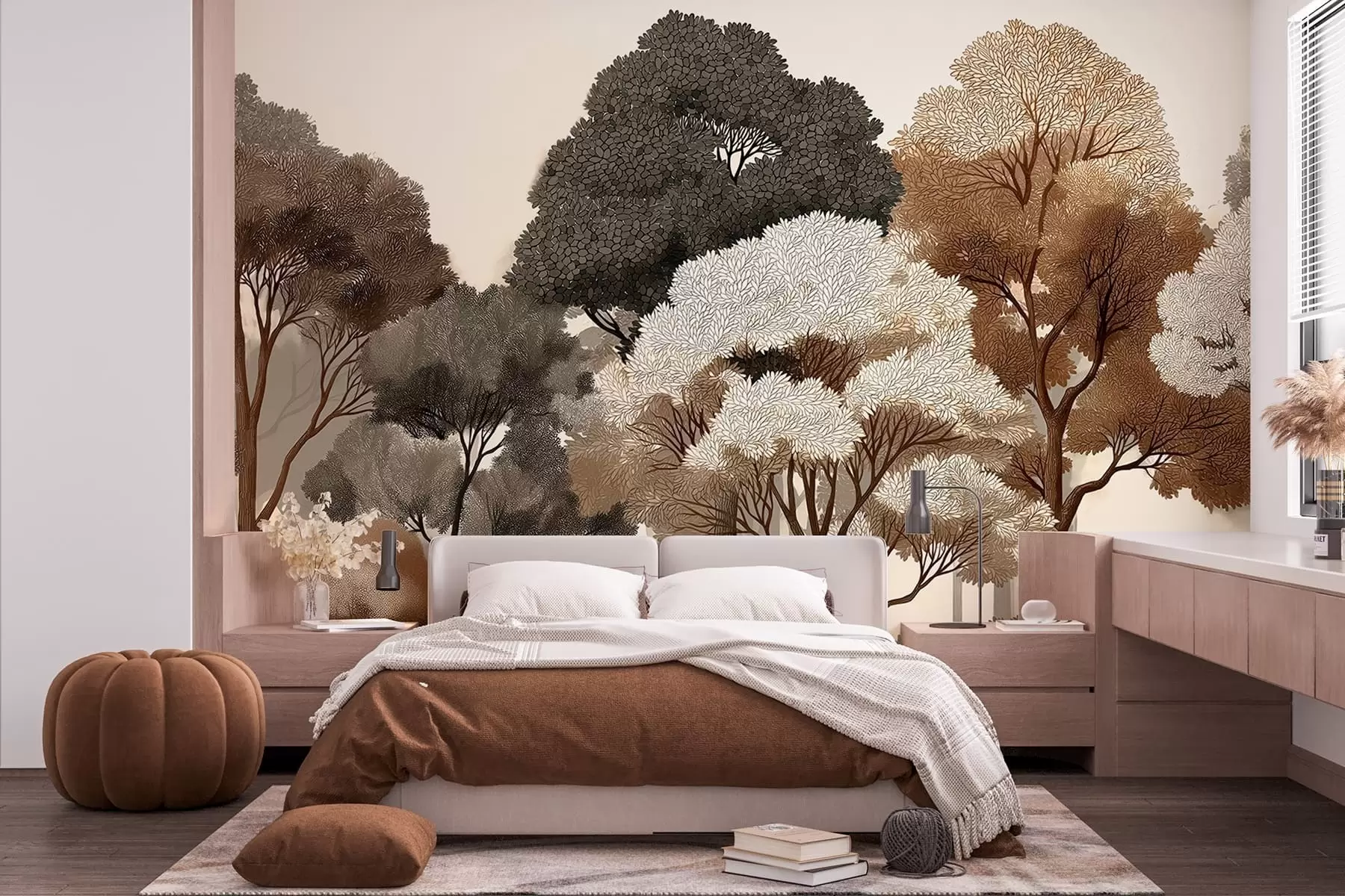 peintures murales Forêt de feuillus w05198v1