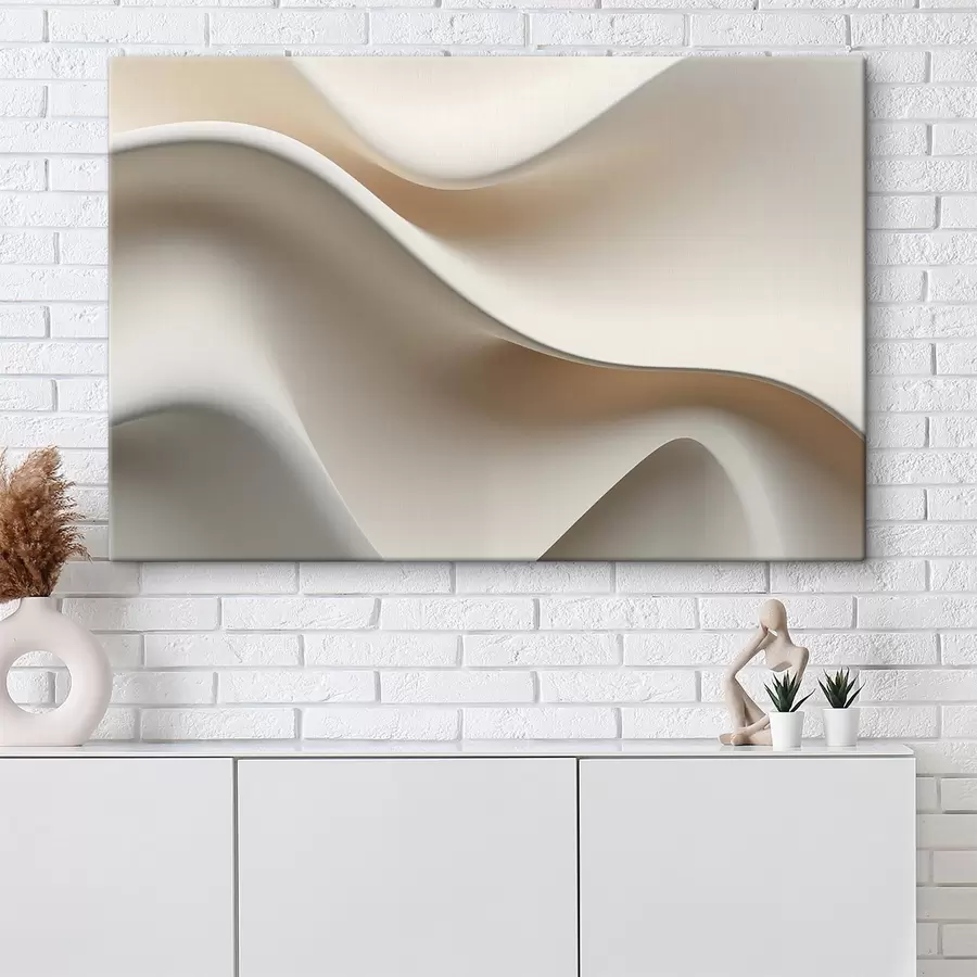 wall murals Volumetric waves, 3D imitation s47886