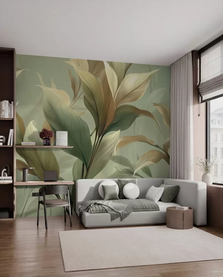 Wall Mural Photo Wallpaper Large tropical leaves w09688