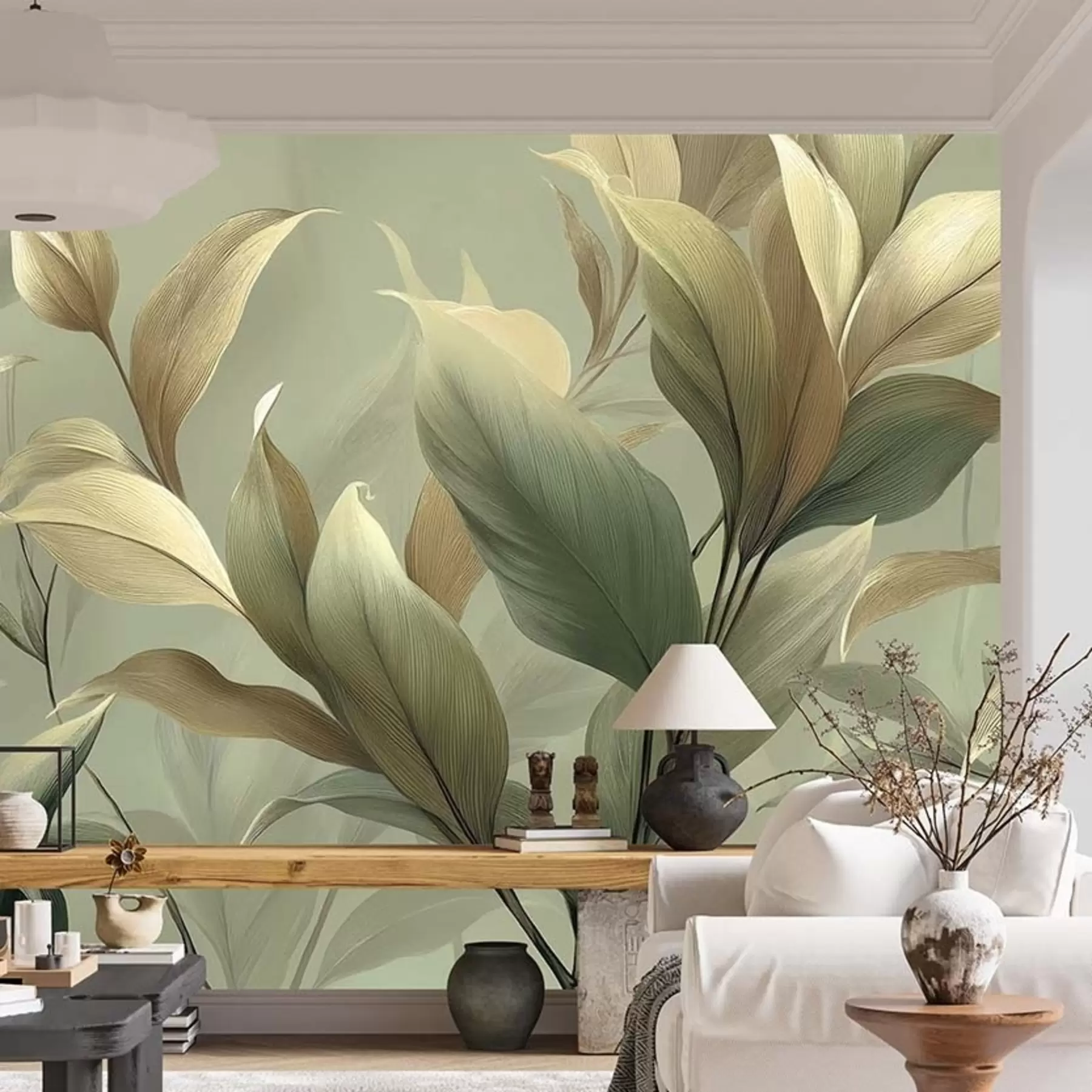 Wall Mural Photo Wallpaper Large tropical leaves w09688
