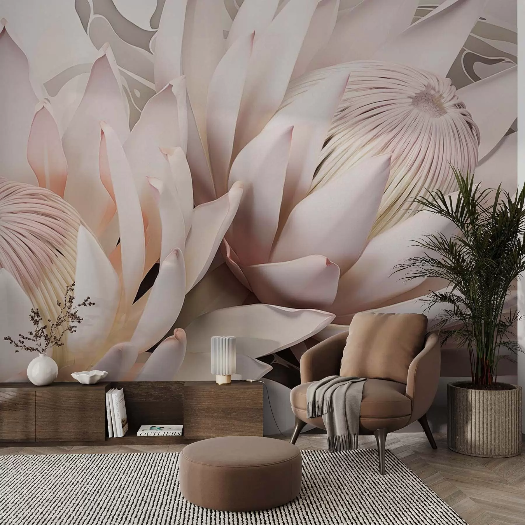 Wall Mural Photo Wallpaper Enormous flowers, Protea w09692