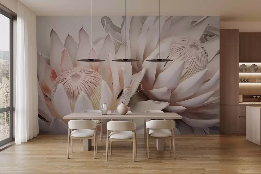 wall murals Enormous flowers, Protea w09692