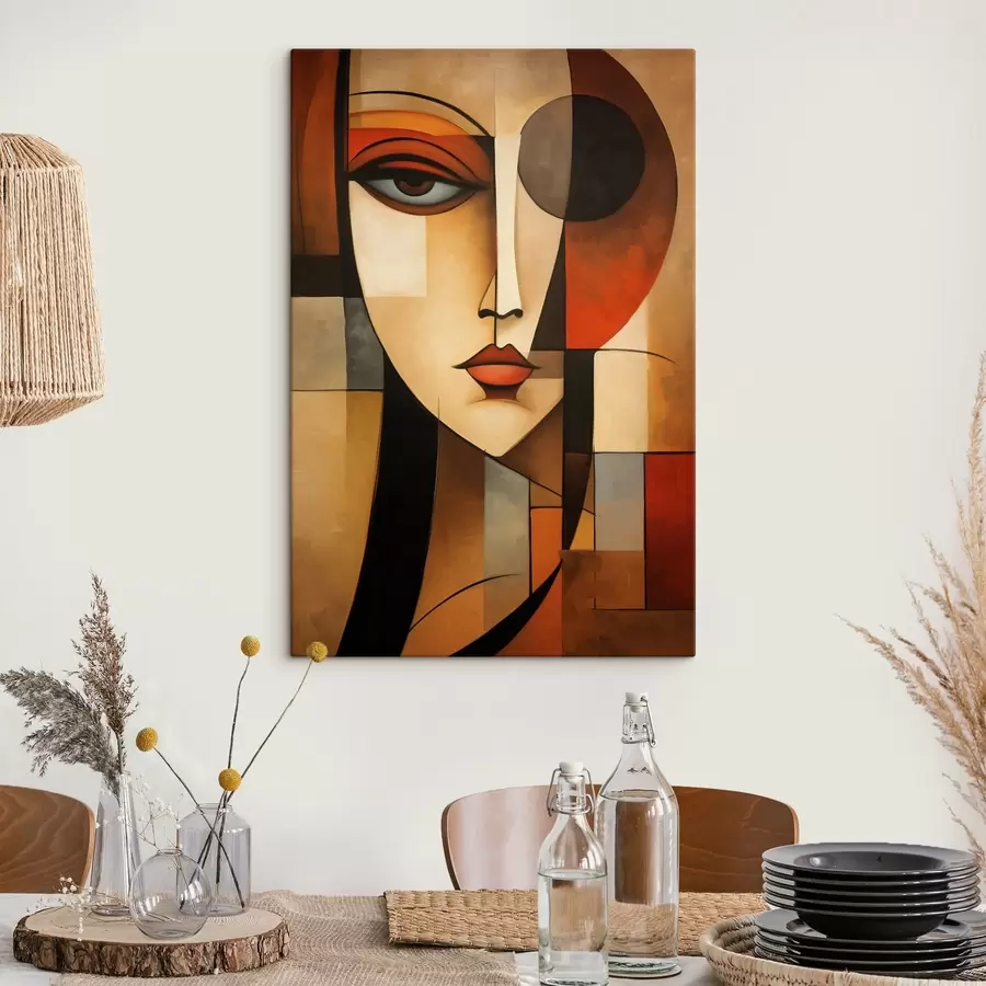 wall murals Geometric female portrait s47908