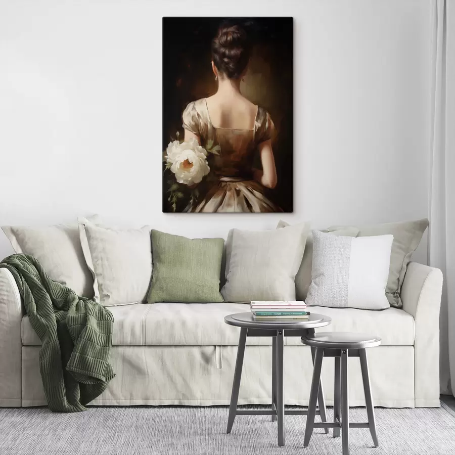 wall murals Female portrait from behind s47921