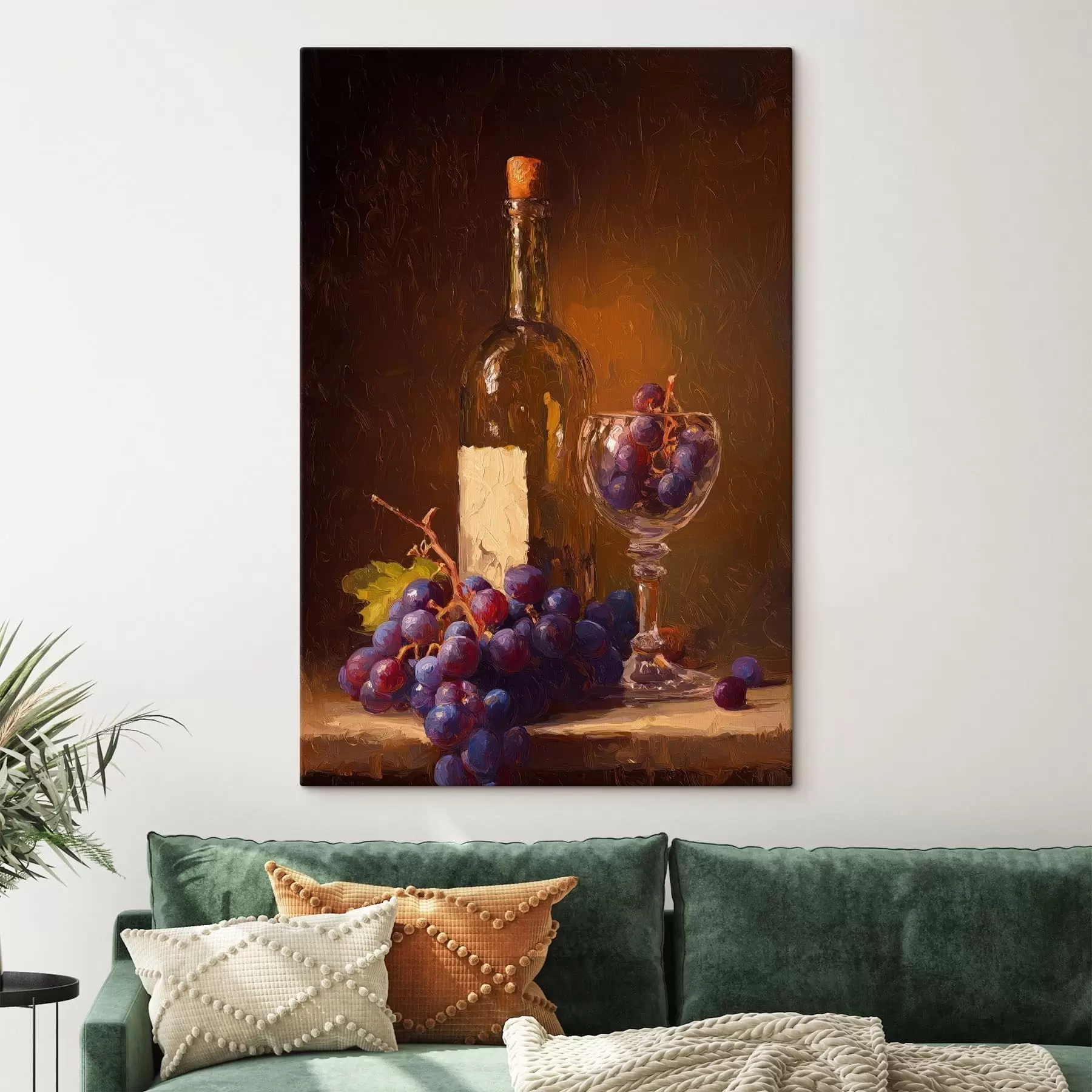 murales Naturaleza muerta con vino y uvas s47922