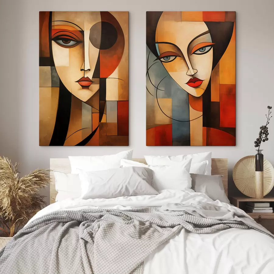 wall murals Geometric portraits m30025