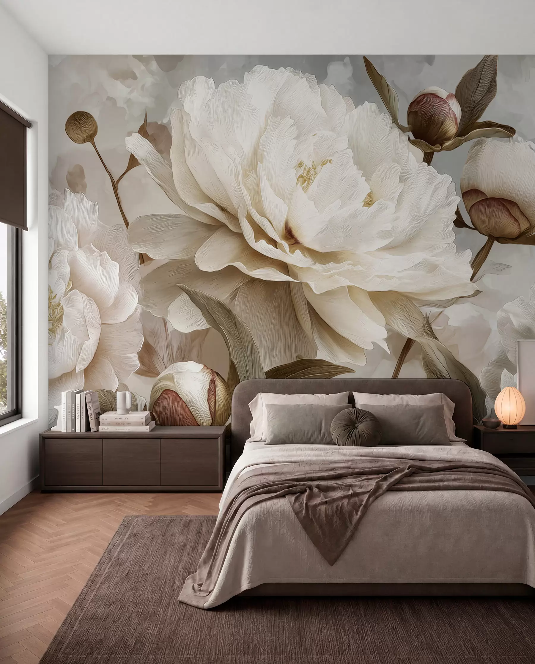Wall Mural Photo Wallpaper Large peonies w09689