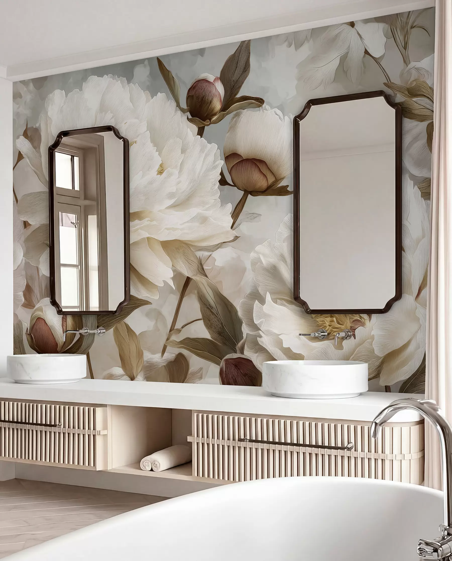Wall Mural Photo Wallpaper Large peonies w09689