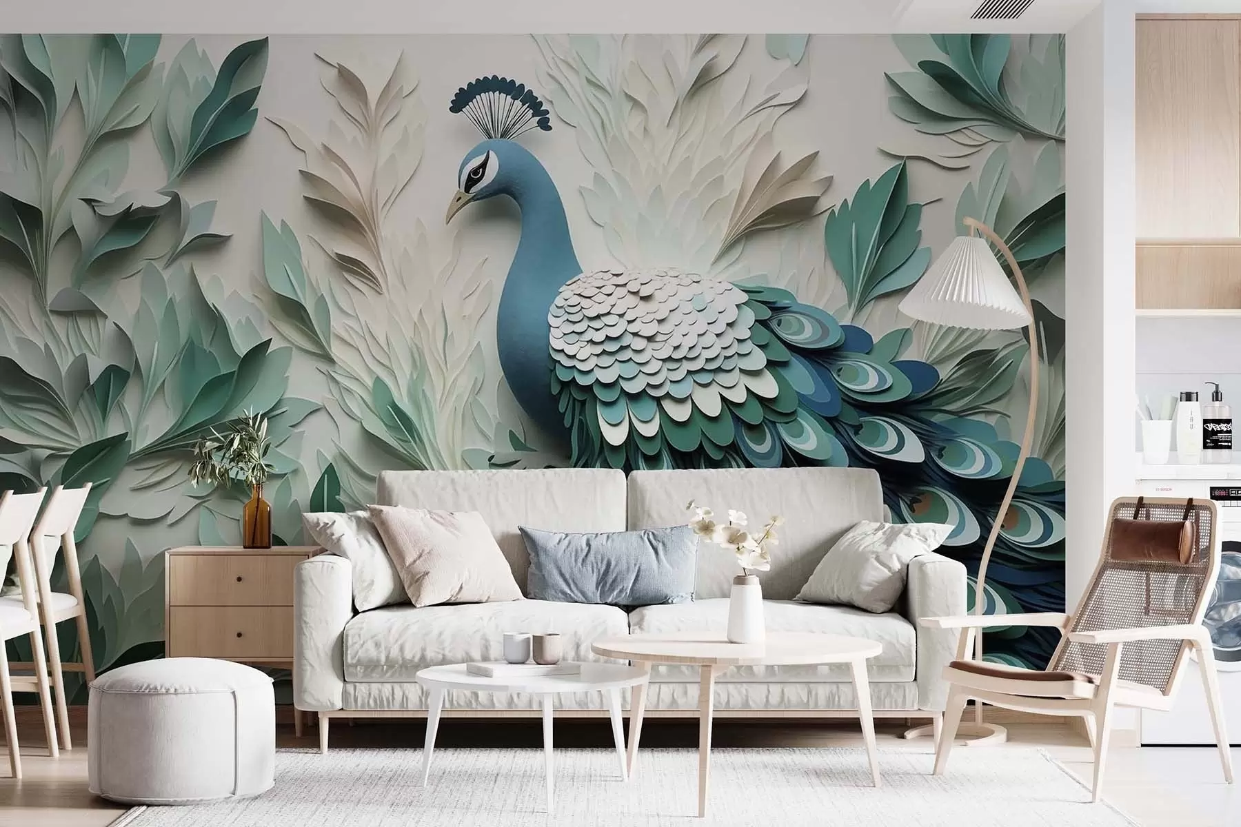 murales Pavo real grande w09695
