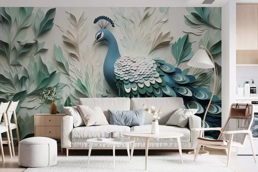 murales Pavo real grande w09695