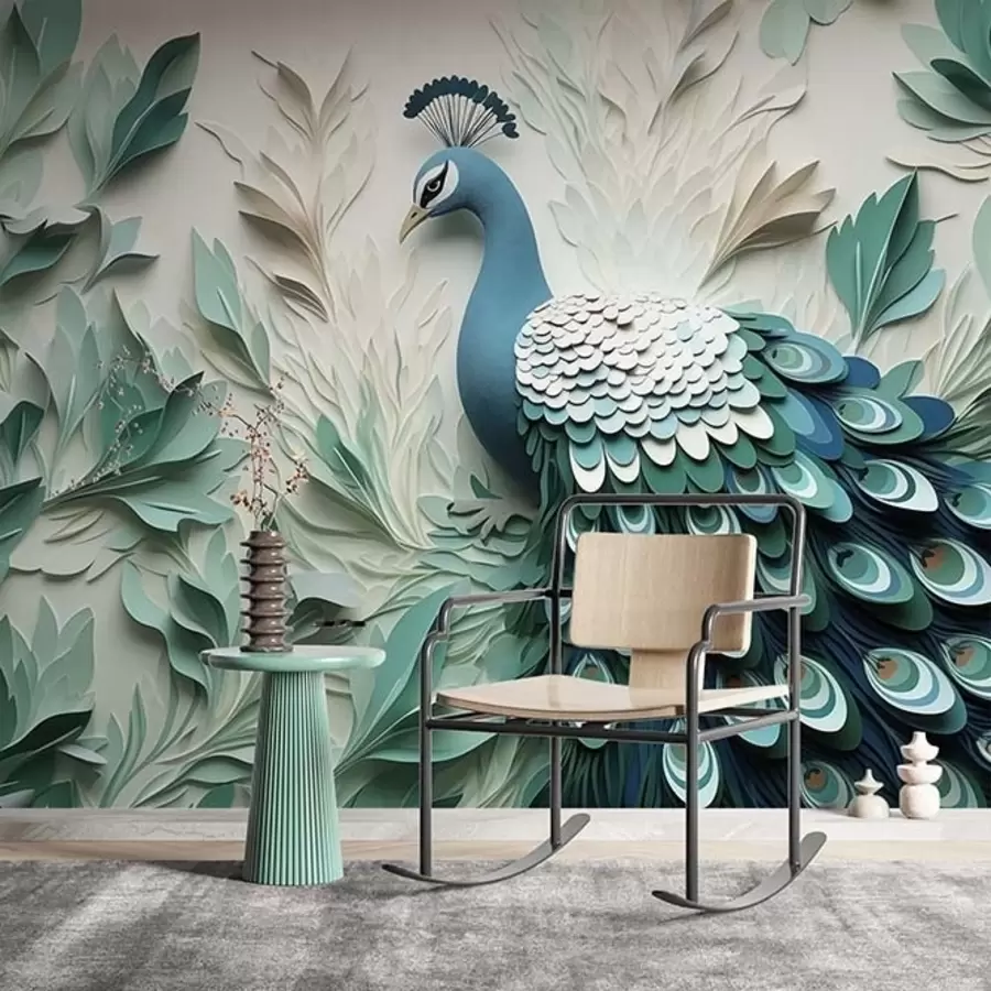 Wall Mural Photo Wallpaper Large peacock w09695