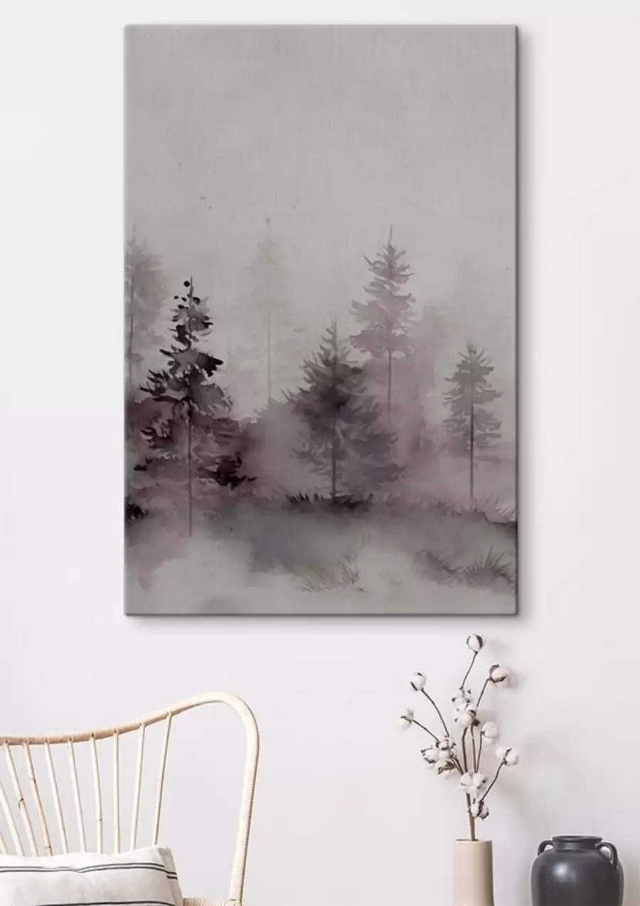 wall murals Forest, watercolor imitation s47996