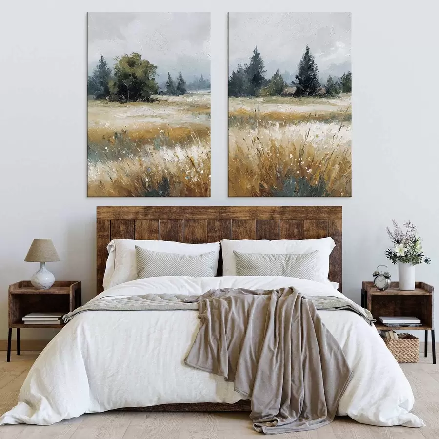 murales Plantas de campo, imitación de pintura al óleo m30047