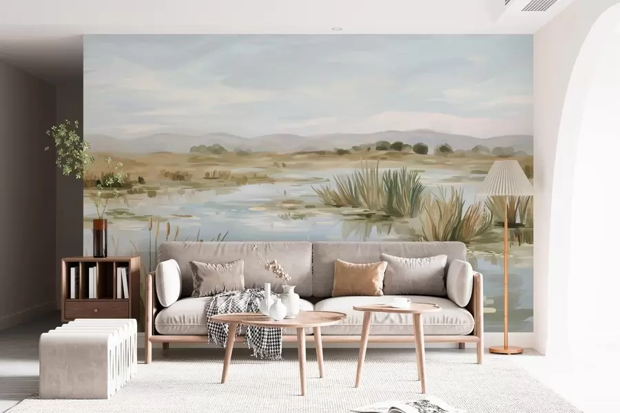 Wall Mural Photo Wallpaper Quiet peaceful lake picturesque landscape w05214