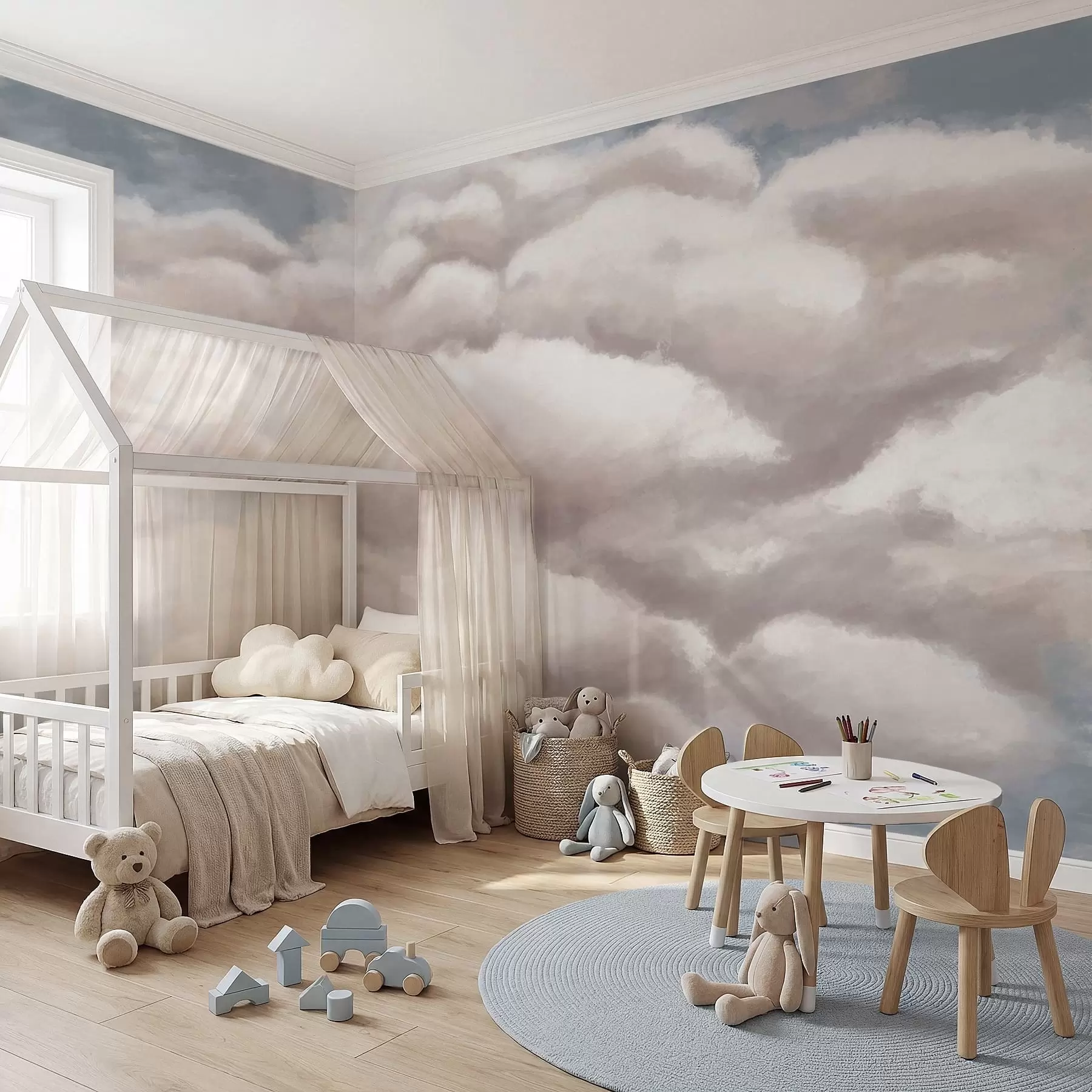 murales Nubes suaves en un cielo azul w05143