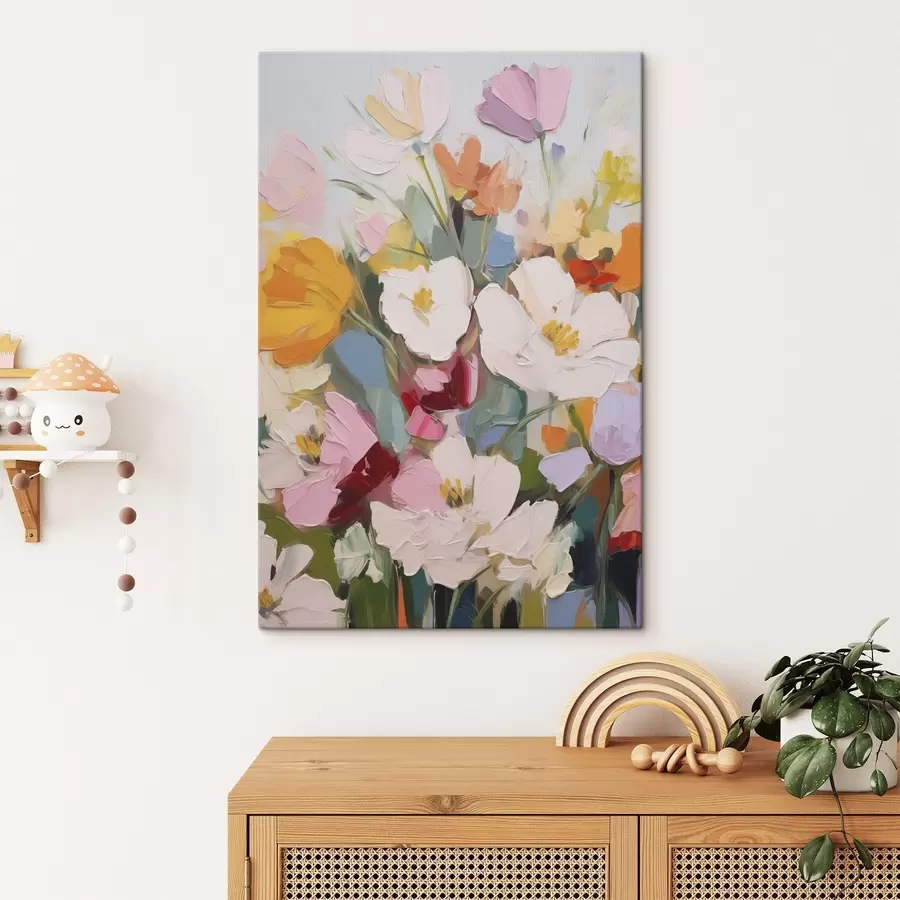 wall murals Bright flowers s48048