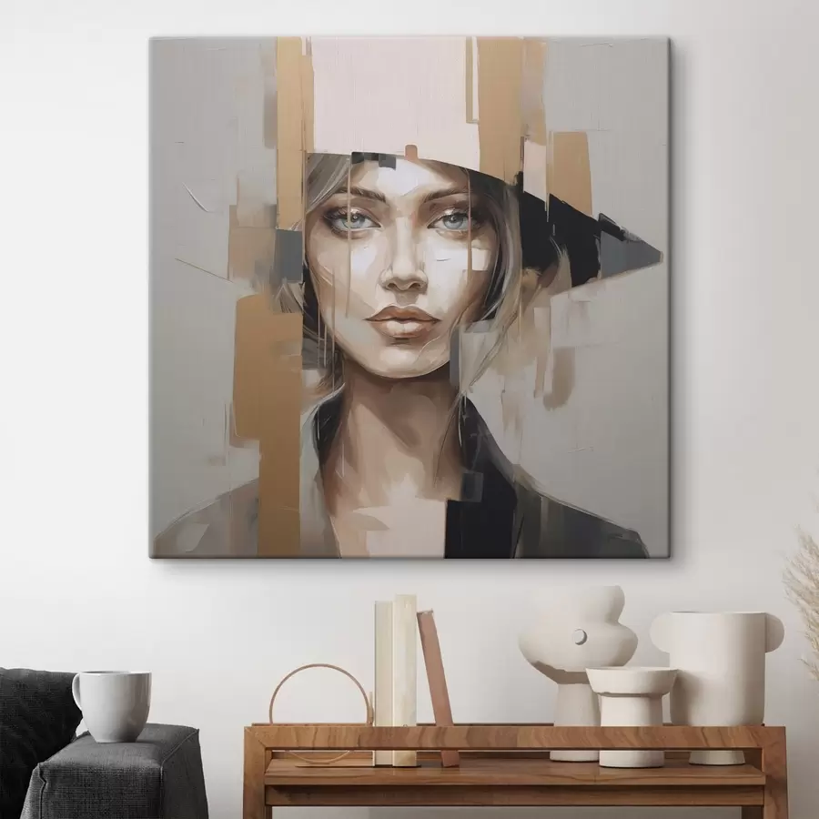 murales Retrato abstracto de una niña s48050