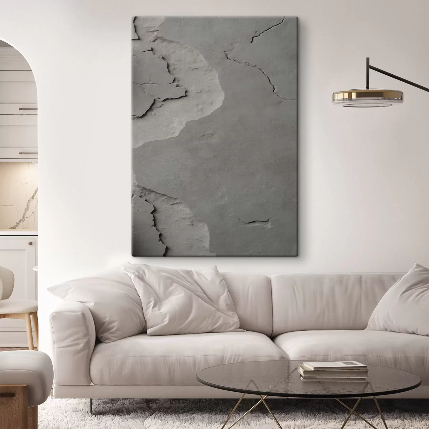 wall murals Gray concrete, imitation s48106