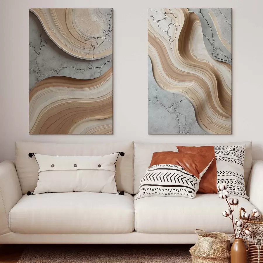 wall murals Wood and concrete, imitation m30078