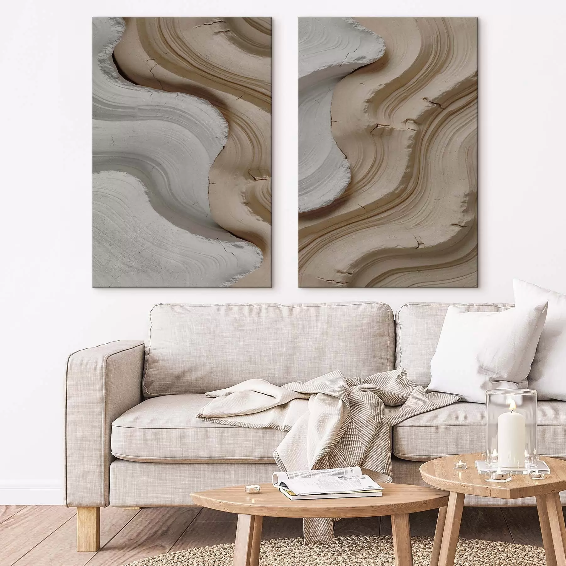 wall murals Light and beige molding, 3D imitation m30080