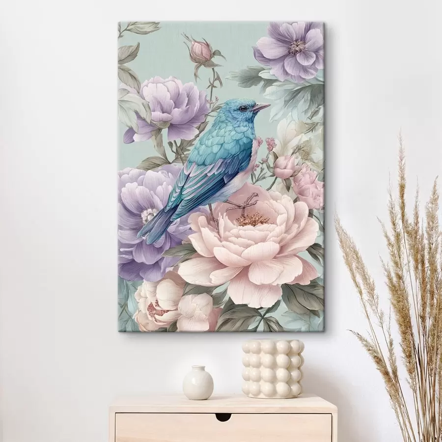 wall murals singing birds in roses s47943