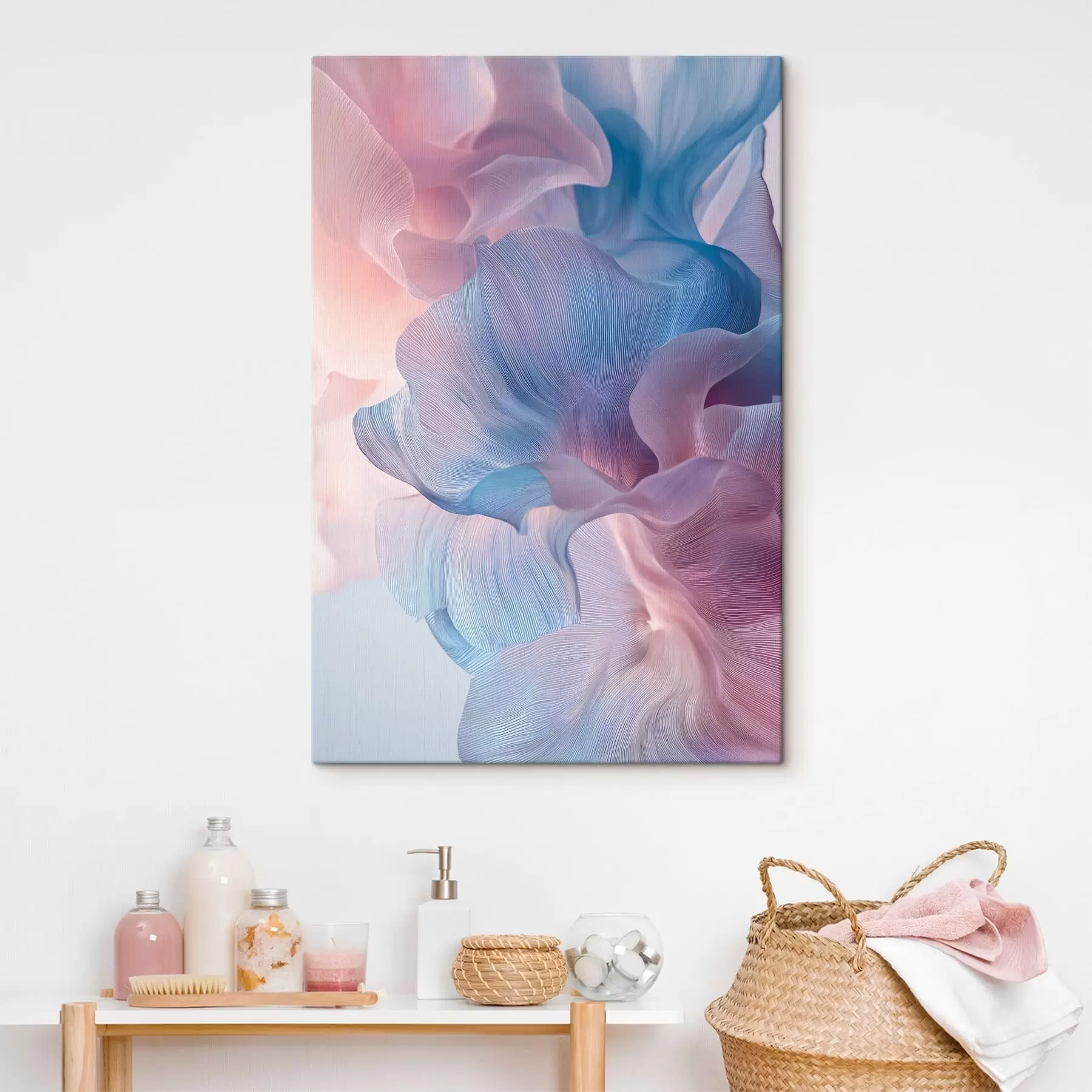 murales ondas abstractas con efecto de volumen s47946