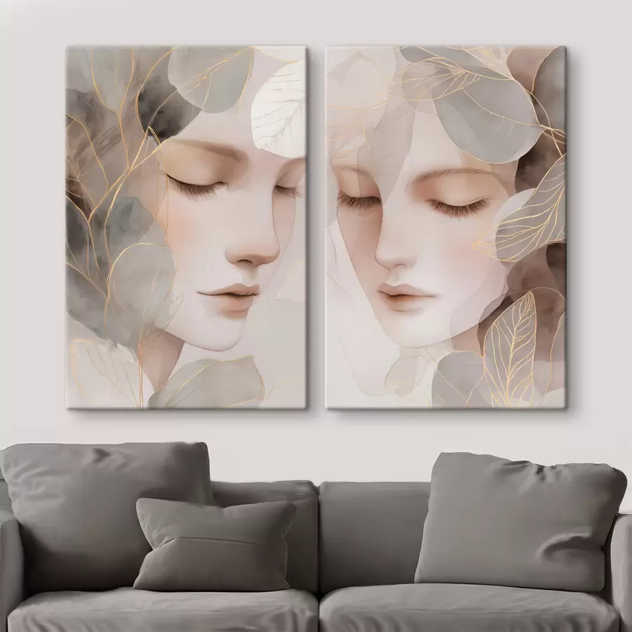 murales chica entre las hojas m30091