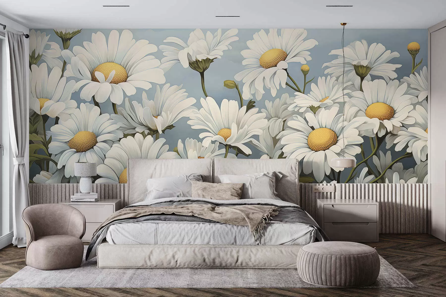 wall murals Lush daisies w05247