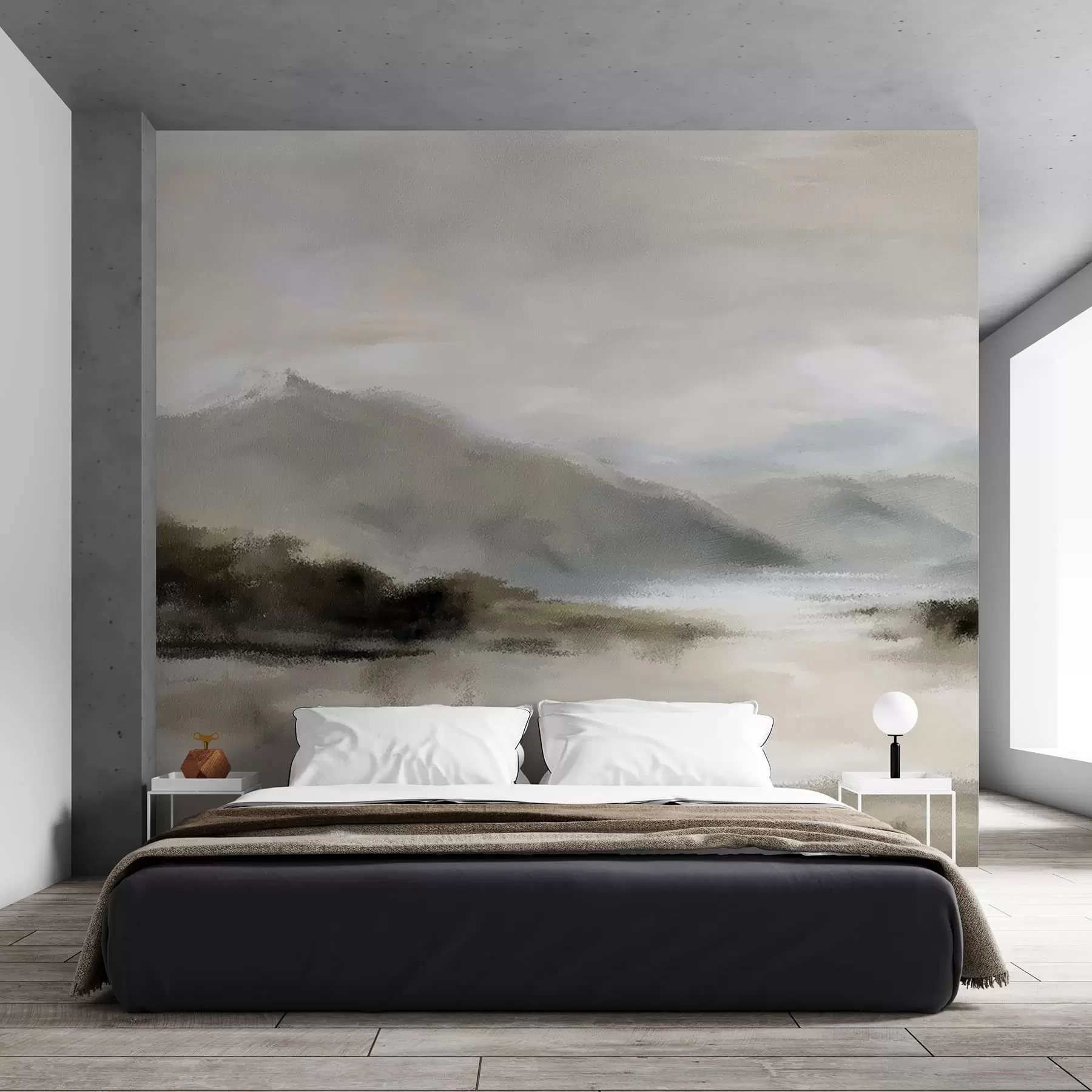Wall Mural Photo Wallpaper Painted mountains w05248